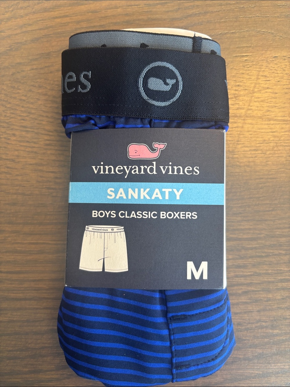 Vineyard Vines Boys Sankaty Boxers - Navy & Royal Blue Stripes